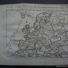 Arte: MAPA DE EUROPA, 1723. DE LISLE. Lote 57205921