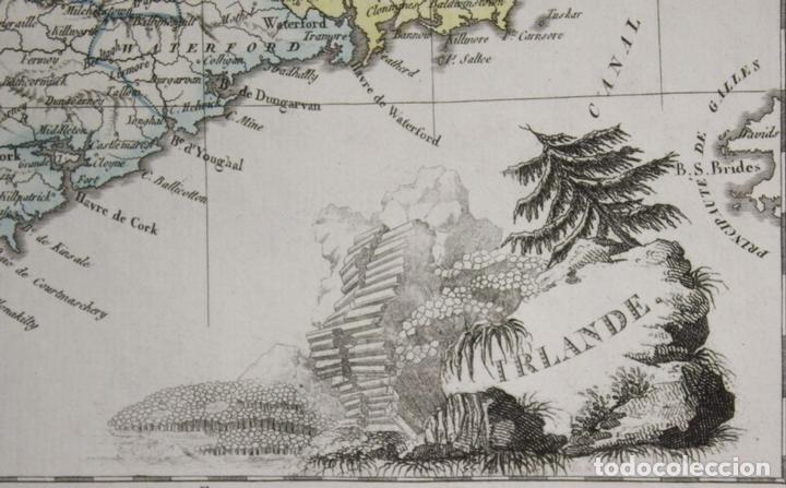 Arte: Mapa de Irlanda, 1812. Malte Brun - Foto 2