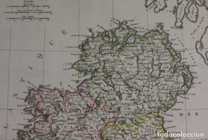 Arte: Mapa de Irlanda, 1812. Malte Brun - Foto 3