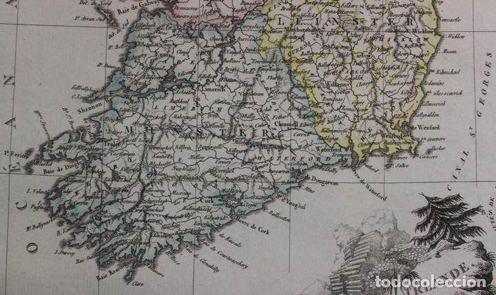 Arte: Mapa de Irlanda, 1812. Malte Brun - Foto 5