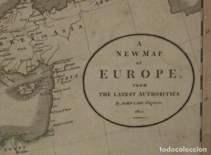 Arte: Mapa de Europa, 1804. John Cary - Foto 2