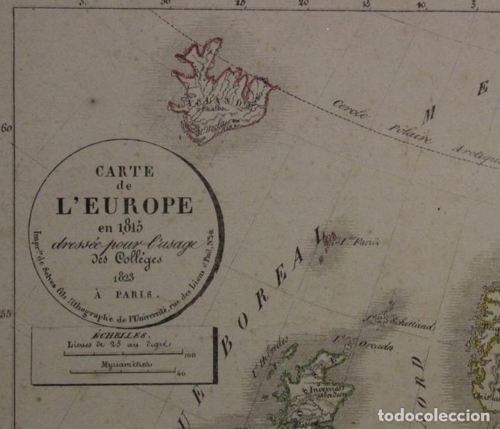 Arte: Mapa de Europa, 1823. An&oacute;nimo - Foto 1