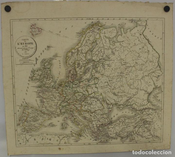 Arte: Mapa de Europa, 1823. An&oacute;nimo - Foto 2