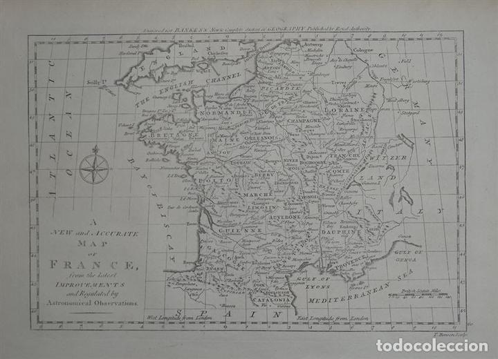 Arte: Mapa de Francia, (1790). Bowen - Foto 1