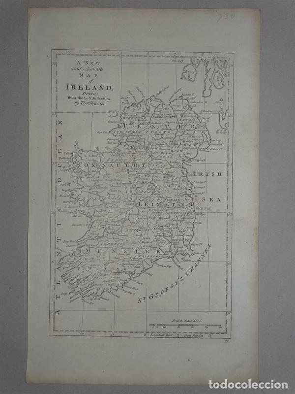 Arte: Mapa de Irlanda, 1790. Bowen - Foto 2