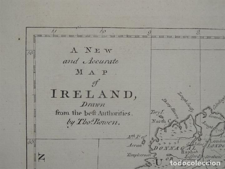 Arte: Mapa de Irlanda, 1790. Bowen - Foto 3