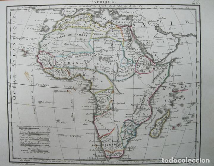Arte: Mapa de &Aacute;frica, 1850. Herisson - Foto 1