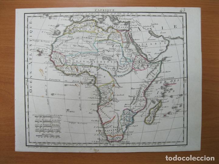 Arte: Mapa de &Aacute;frica, 1850. Herisson - Foto 2