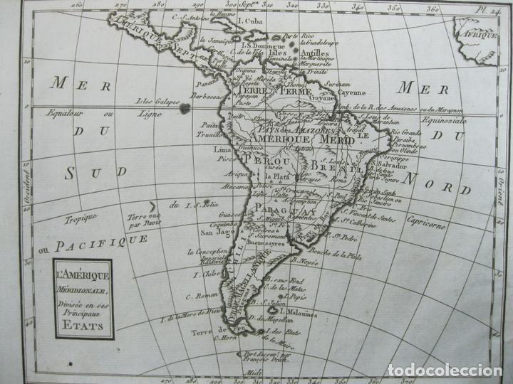 Arte: Mapa de Am&eacute;rica del Sur, 1798. Bertholon - Foto 1