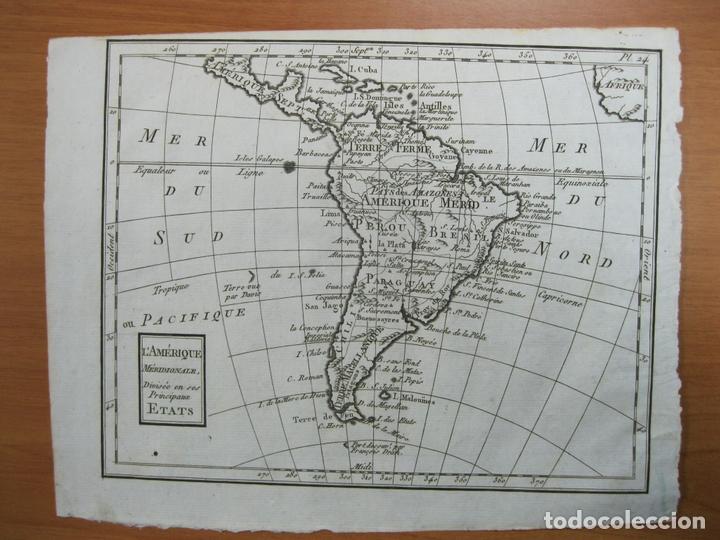 Arte: Mapa de Am&eacute;rica del Sur, 1798. Bertholon - Foto 2