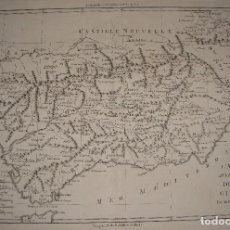 Arte: MAPA GRABADO DE ANDALUCÍA, GRANADA Y MURCIA. 1788. L'ANDALOUSIE AVEC LES ROYAUMES DE GRENADE ET .... Lote 73415159