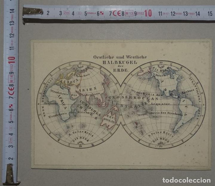 Arte: Mapa del Mundo, 1825 circa. An&oacute;nimo - Foto 1