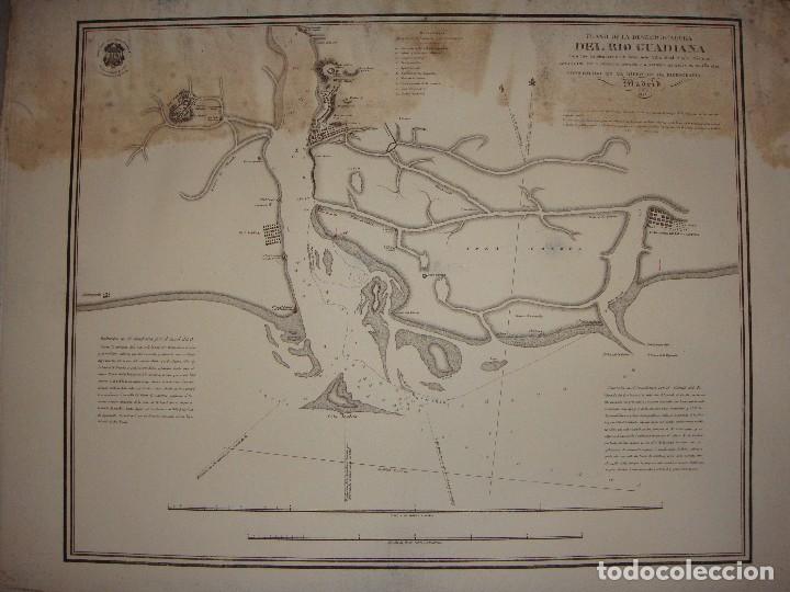 Arte: &ldquo;Plano de la Desembocadura del R&iacute;o Guadiana&rdquo; &middot; Carta n&aacute;utica &middot; Ayamonte &middot; 1845