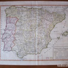 Arte: MAPA DE ESPAÑA Y PORTUGAL, 1820. CARL JÄTTNIG. Lote 86594632