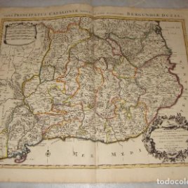Mapa Grabado de Cataluña. Principaute de Catalogne... 1674. Sanson, Nicolas.