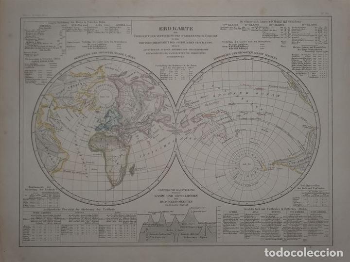 Arte: Mapa del Mundo, 1852. Meyer - Foto 1