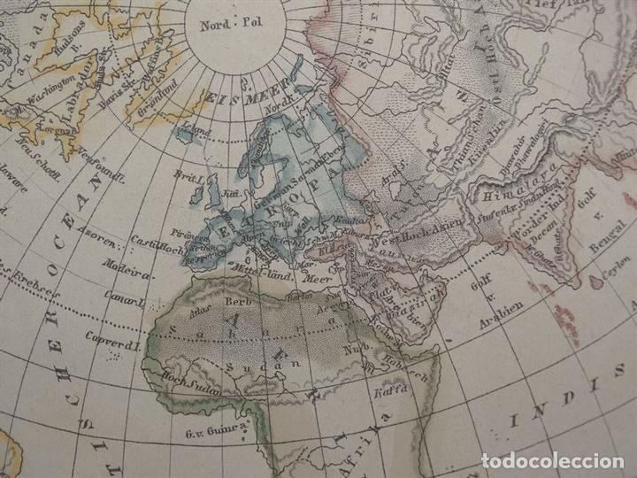 Arte: Mapa del Mundo, 1852. Meyer - Foto 4