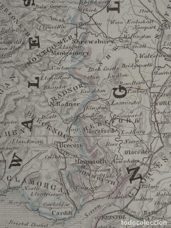 Arte: Mapa de Inglaterra, 1852. Sparer/Meyer - Foto 4
