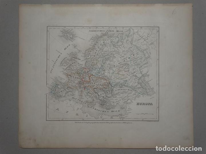 Arte: Mapa de Europa, 1852. Metzeroth/Meyer - Foto 2