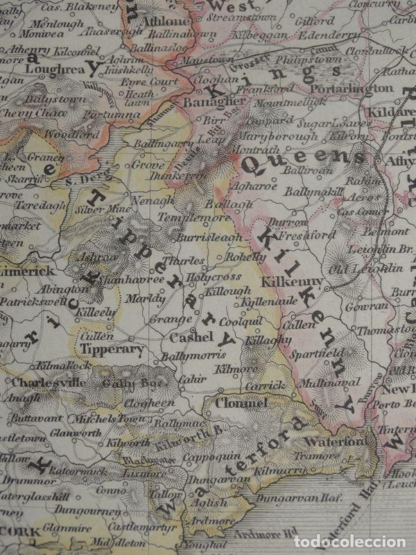 Arte: Mapa de Irlanda, 1852. Ehricht/Meyer - Foto 4
