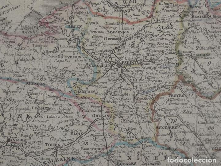 Arte: Mapa de Francia, 1852. Radefeld/Meyer - Foto 4