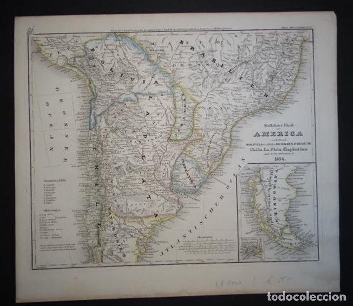 Arte: Mapa de Am&eacute;rica del sur, 1834. Meyer - Foto 1