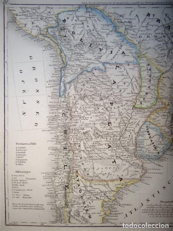 Arte: Mapa de Am&eacute;rica del sur, 1834. Meyer - Foto 2