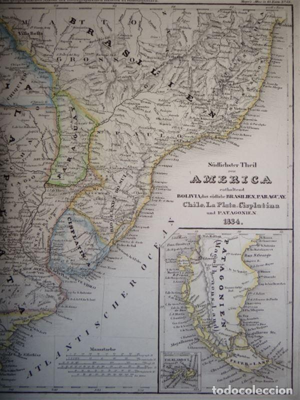 Arte: Mapa de Am&eacute;rica del sur, 1834. Meyer - Foto 3
