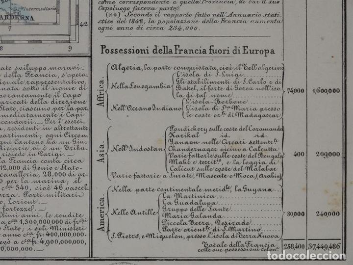 Arte: Mapa de Francia, 1856. Marzolla - Foto 6
