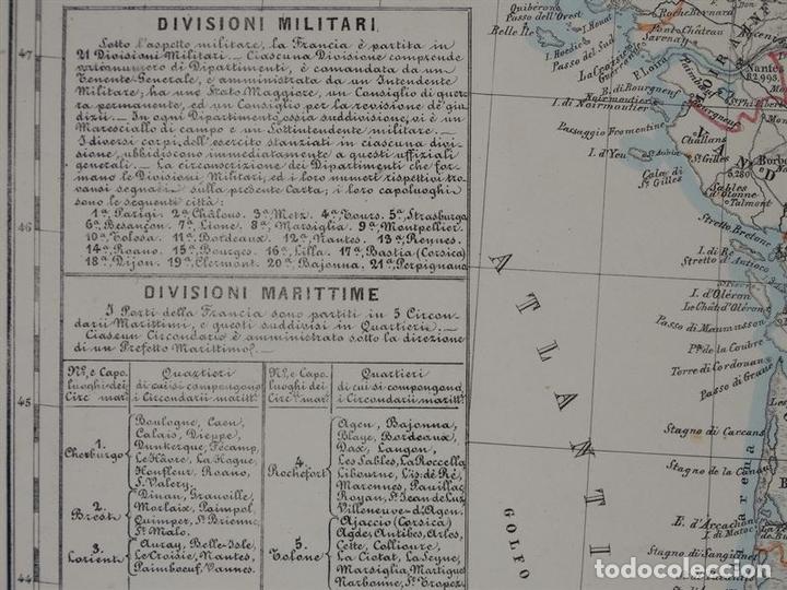 Arte: Mapa de Francia, 1856. Marzolla - Foto 9