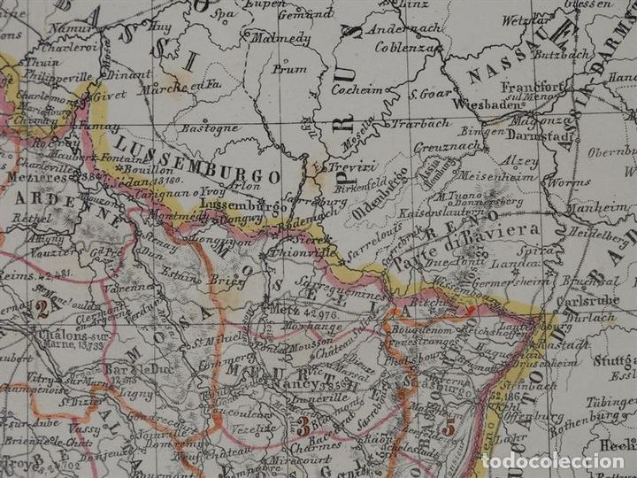 Arte: Mapa de Francia, 1856. Marzolla - Foto 12
