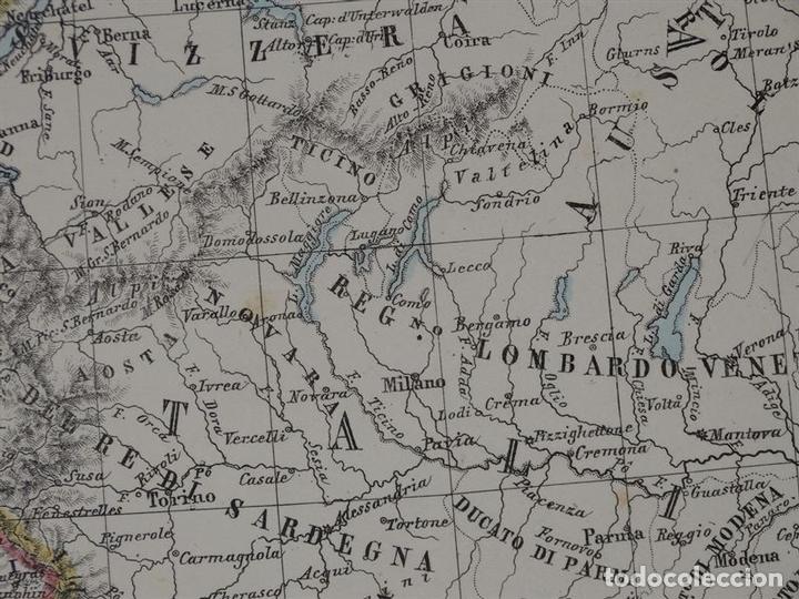 Arte: Mapa de Francia, 1856. Marzolla - Foto 14