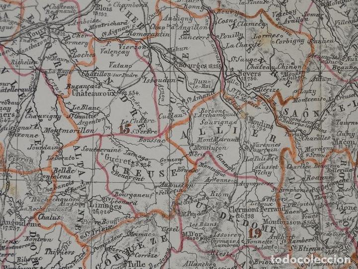 Arte: Mapa de Francia, 1856. Marzolla - Foto 19