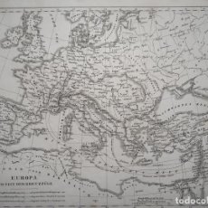 Arte: MAPA DE EUROPA EN LA ÉPOCA DE LAS CRUZADAS, 1851. J. L.V BAEHR. Lote 96692951