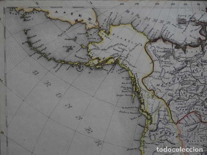 Arte: Mapa de Am&eacute;rica del Norte, 1853. Radefeld - Foto 2