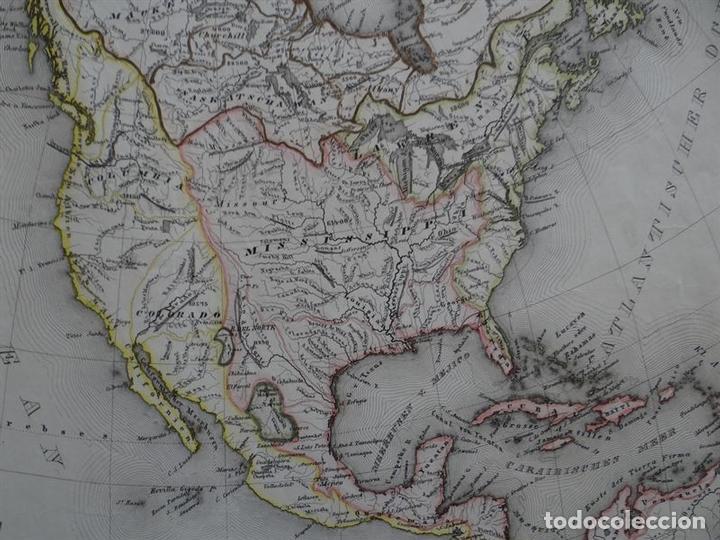 Arte: Mapa de Am&eacute;rica del Norte, 1853. Radefeld - Foto 3