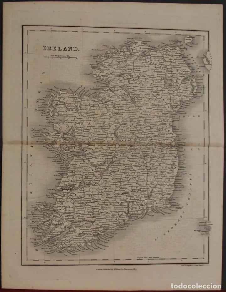 Arte: Mapa de Irlanda, 1837. John Dower - Foto 1