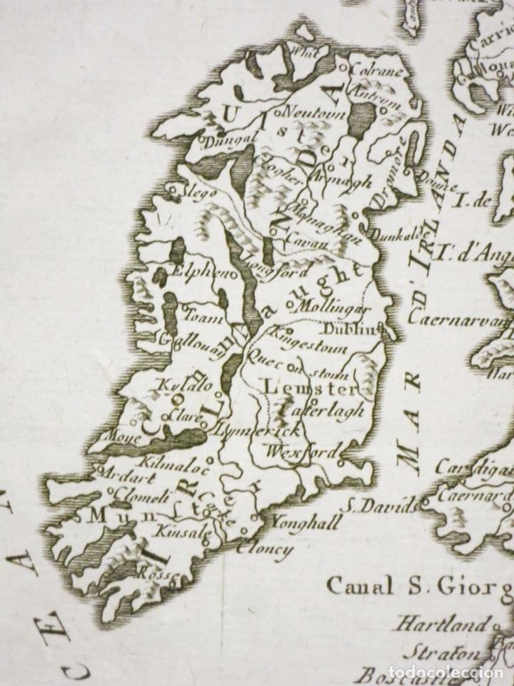 Arte: Mapa de Gran Breta&ntilde;a e Irlanda, 1790. Buffier - Foto 5