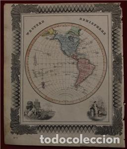 Arte: Mapa de Am&eacute;rica, 1870. Macdonald - Foto 1