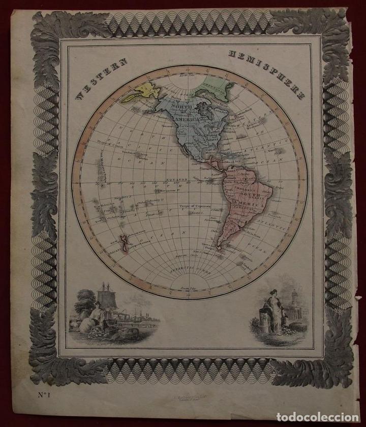 Arte: Mapa de Am&eacute;rica, 1870. Macdonald - Foto 2