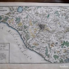 Arte: MAPA DE LOS ALREDEDORES DE ROMA (ITALIA), 1705. NICOLÁS DE FER