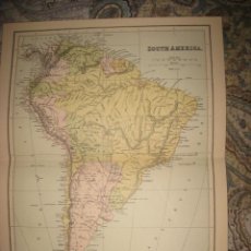 Arte: MAPA DE AMÉRICA DEL SUR, 1884. E. ZELL. Lote 107446707