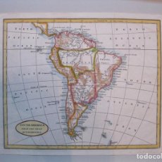 Arte: MAPA DE AMÉRICA DEL SUR, CIRCA 1780,. ANÓNIMO. Lote 107616195