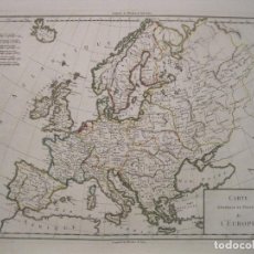 Arte: GRAN MAPA DE EUROPA, 1798. MENTELLE/ CHANLAIRE
