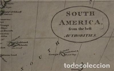 Arte: Mapa de Am&eacute;rica del Sur, 1820. An&oacute;nimo - Foto 3