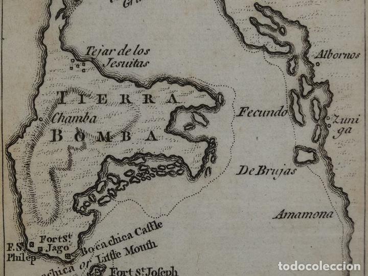 Arte: Mapa de Cartagena de Indias (Colombia, América del sur)), circa 1720. Thomas Jefferys - Foto 3 - 109356239