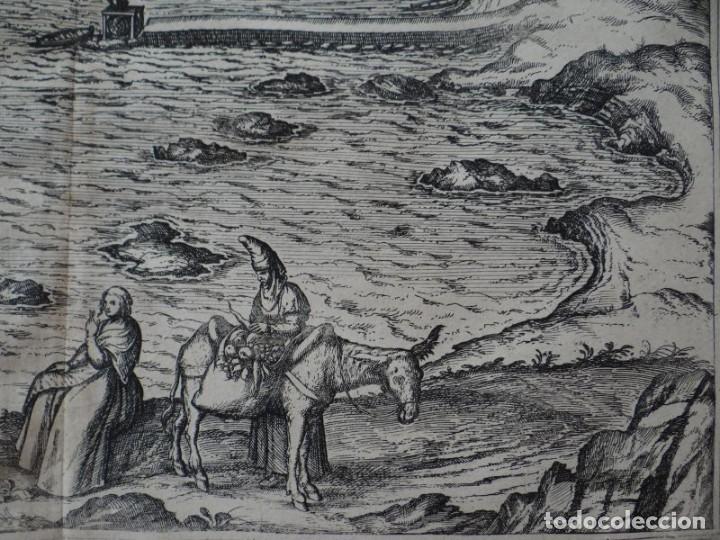 Arte: 1575 Grabado al cobre vista mapa de Santander (Braun Hogenberg) - Foto 4 - 111062231