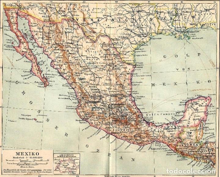 Mapa De Mexico America Central California Rio G Sold Through Direct Sale