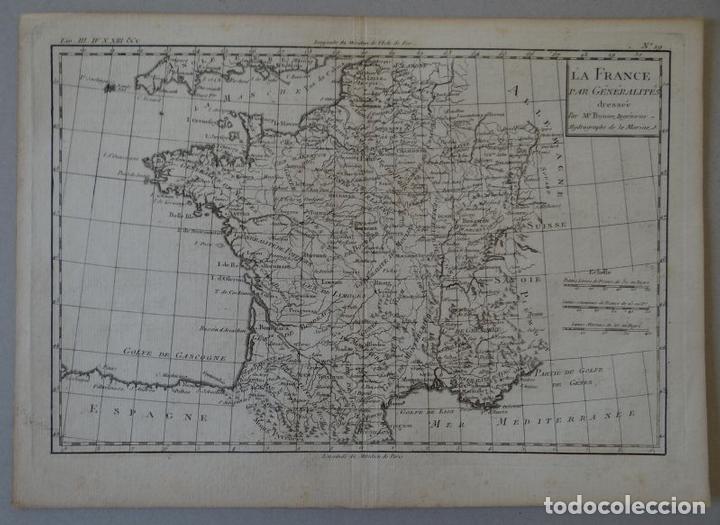 Arte: Mapa de Francia, 1779. Bonne - Foto 1
