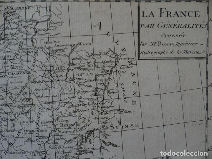 Arte: Mapa de Francia, 1779. Bonne - Foto 2